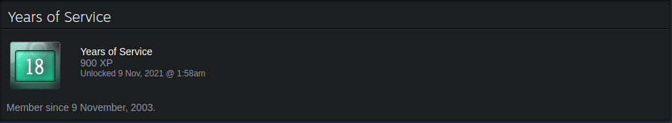 18 Year old Steam Account