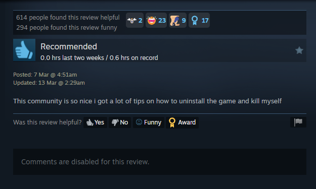 Steam Review Likes